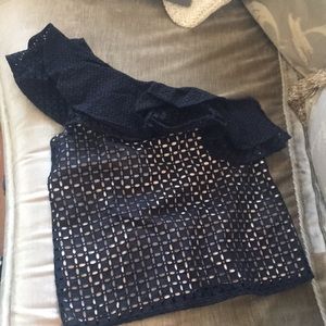 Jcrew one shoulder top